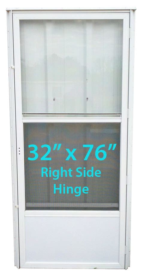 Choose from strong materials that will stand up to tough weather. . 32x76 storm door menards